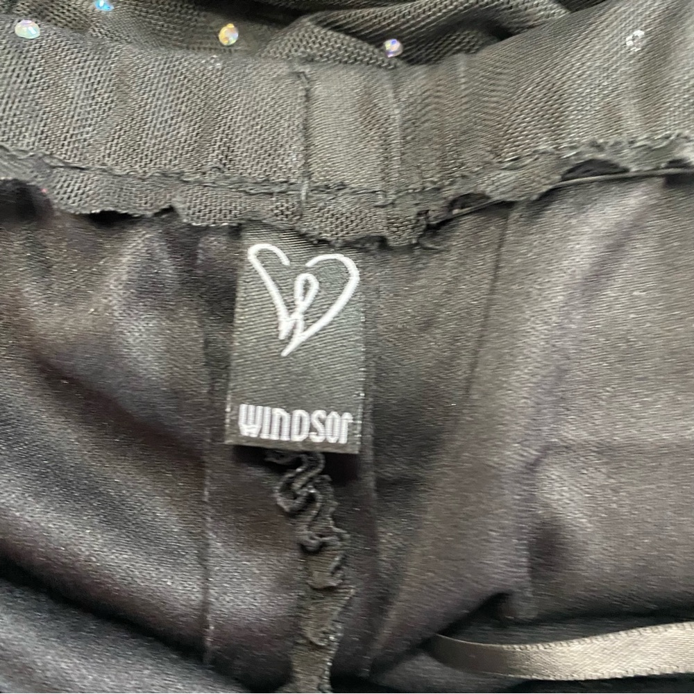 NWOT Windsor Rhinestone Ruched Dress (M) - Picture 3 of 9